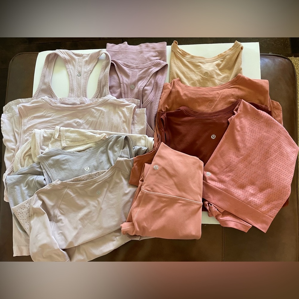 Lululemon lot tanks shirts leggings 14 pieces